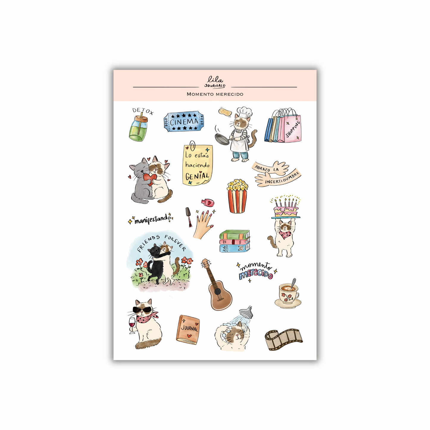 Lámina de stickers – MOMENTO MERECIDO