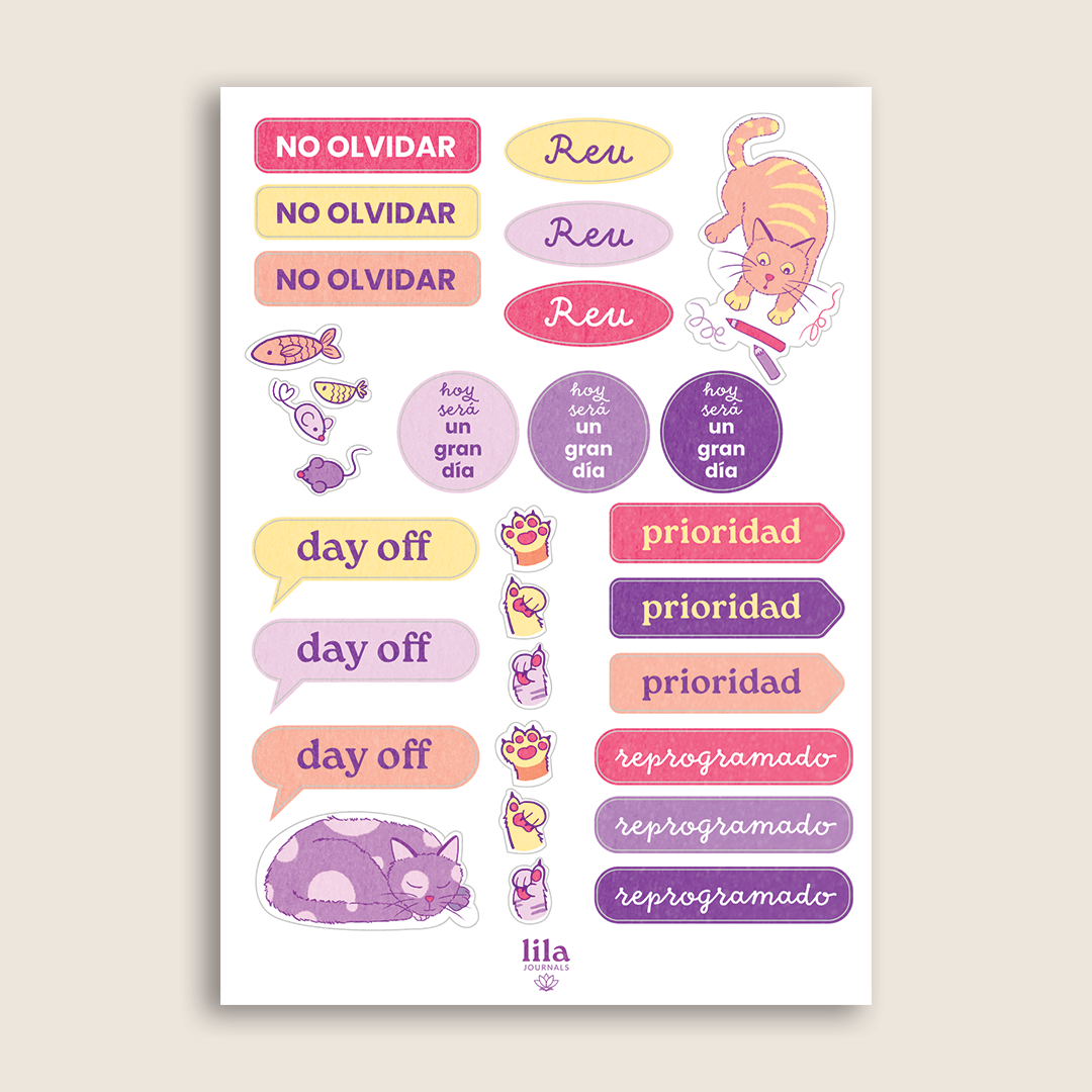 Lámina de stickers - ORGANIZACIÓN 1