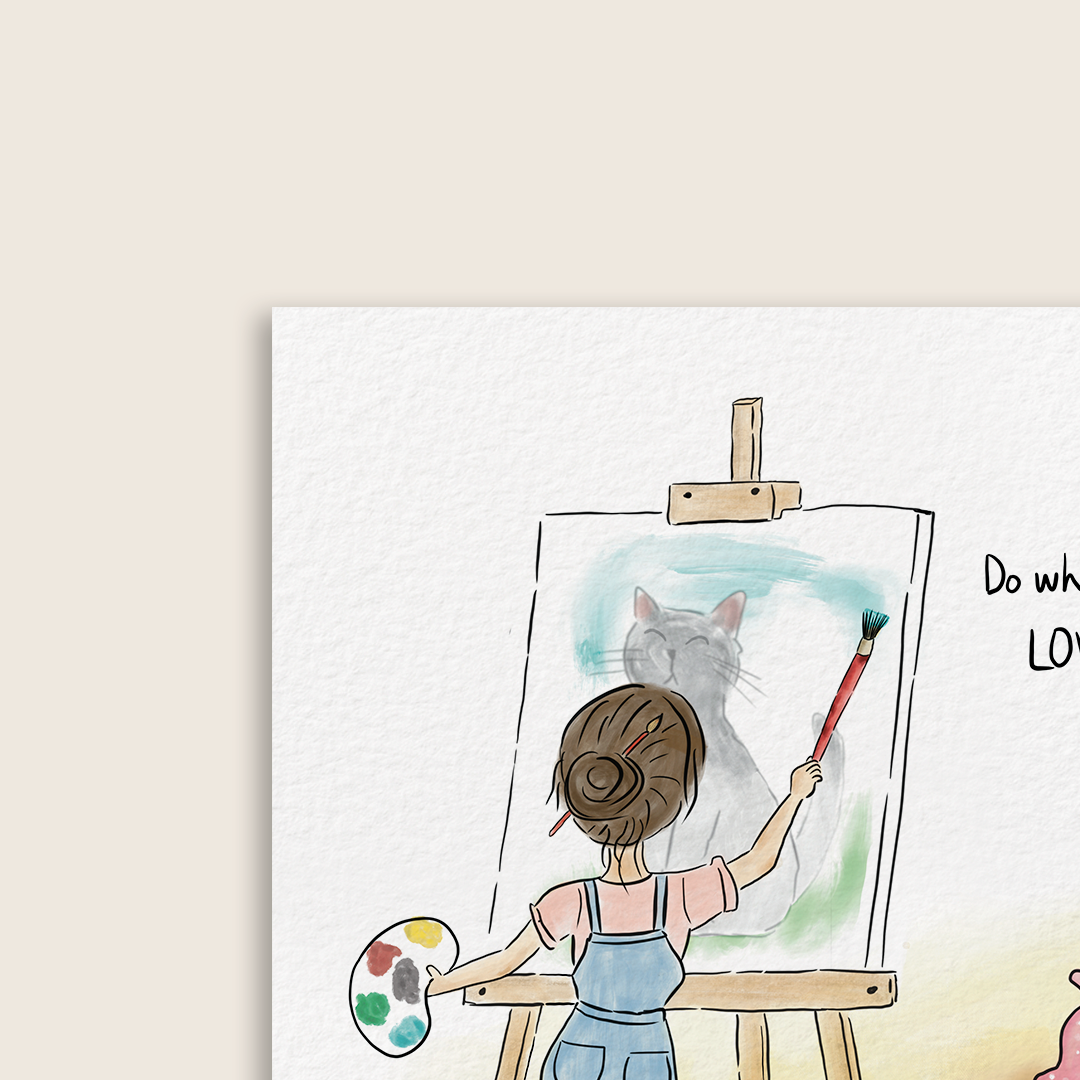 Print - Gatito artista